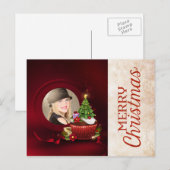 Santa Photo kerstKaart Feestdagenkaart (Voorkant / Achterkant)
