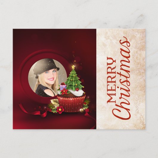 Santa Photo kerstKaart Feestdagenkaart (Voorkant)