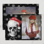 Santa Photo van Grunge Skull Feestdagenkaart (Voorkant / Achterkant)