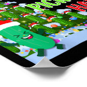 Santa Pickle Kerstboom Lichten Leuk augurk Gift Poster (Hoek)