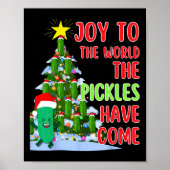 Santa Pickle Kerstboom Lichten Leuk augurk Gift Poster (Voorkant)