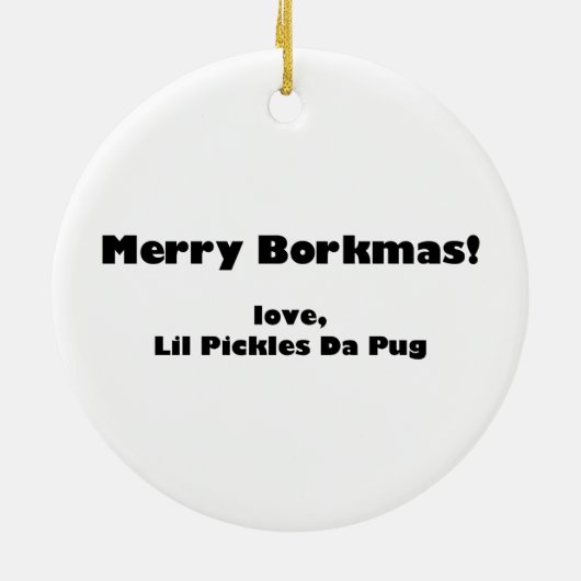 Santa Pickles Ornament (Achterkant)