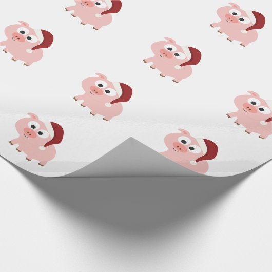 Santa Pig Cadeaupapier (Hoek)