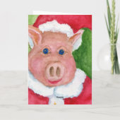 Santa Pig Christmas Kaart (Achterkant)