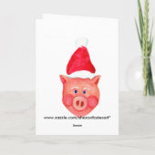 Santa Pig Christmas Kaart (Achterkant)
