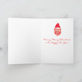 Santa Pig Christmas Kaart (Binnen)
