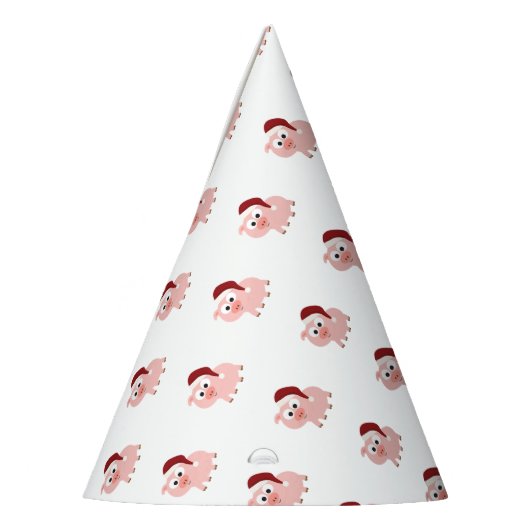 Santa Pig Feesthoedjes (Links)