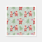 Santa Pig Giving Gifts Pattern Servet (Voorkant)