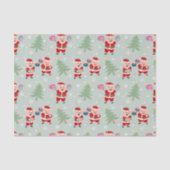 Santa Pig Giving Gifts Pattern Tissuepapier (Voorkant)