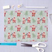 Santa Pig Giving Gifts Pattern Tissuepapier (Craft)