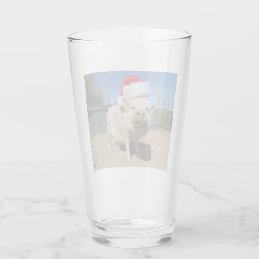 Santa Pig Glass Glas (Achterkant)