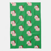 Santa Pig Pattern Theedoek (Verticaal)