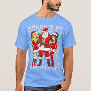 Santa Pimp vertelt mijn hos met Kerstmis T-shirt