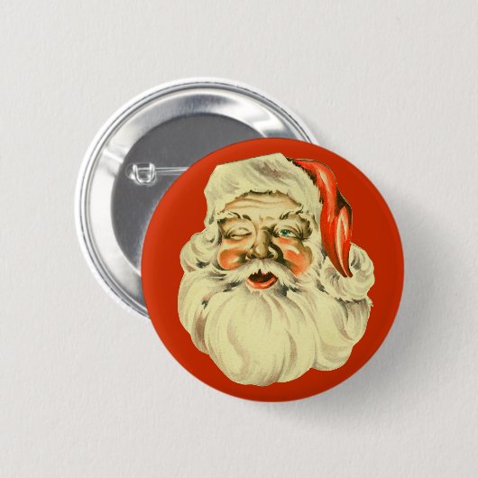 Santa Pin Ronde Button 5,7 Cm (Voorkant /achterkant)
