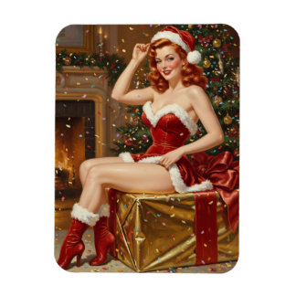  Santa Pin-up Art Magneet