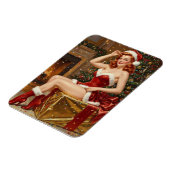  Santa Pin-up Art Magneet (Linkerzijde)