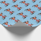 Santa Pinguïns uitwisselen van geschenken Cadeaupapier (Hoek)