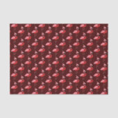 Santa Pink Flamingo Burgundy Holiday Kerstmis Tissuepapier (Voorkant)