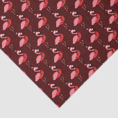 Santa Pink Flamingo Burgundy Holiday Kerstmis Tissuepapier (Detail)