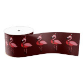 Santa Pink Flamingo Burgundy Kerstmis Grosgrain Lint (Spoel)
