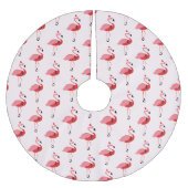 Santa Pink Flamingo Kerstfeestdag Kerstboom Rok (Voorkant)