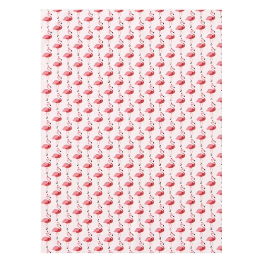 Santa Pink Flamingo Kerstfeestdag Tafelkleed (Voorkant)