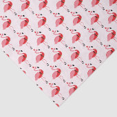 Santa Pink Flamingo Kerstfeestdag Tissuepapier (Detail)