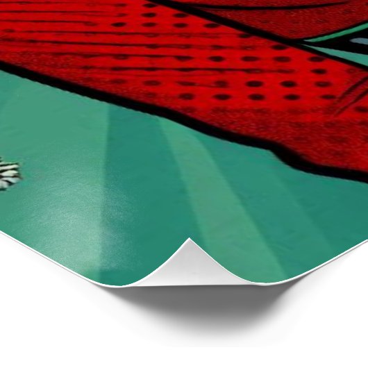 Santa Pinup: Pop Art Glam Perfect Poster (Hoek)