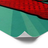 Santa Pinup: Pop Art Glam Poster (Hoek)