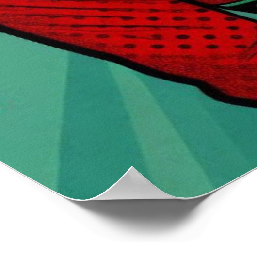 Santa Pinup: Pop Art Glam Poster (Hoek)