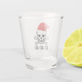 Santa Pirate Jouw tekst Shot Glass Shot Glas (Achterkant)
