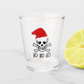Santa Pirate Jouw tekst Shot Glass Shot Glas (Voorkant)