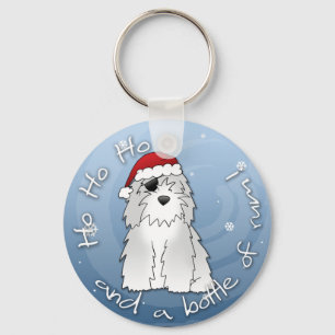 Santa Pirate Old English Sheepdog Sleutelhanger