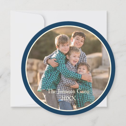 Santa Pirate Ship met Dolphins-kerstfotokaart Feestdagenkaart (Voorkant)