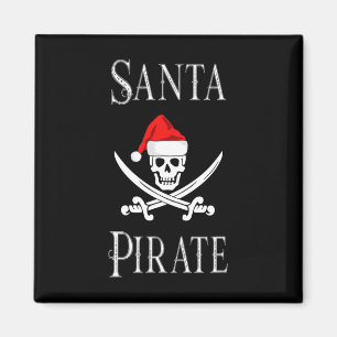 Santa Pirate Skull Swords Christmas Pet Boating Lo Magneet