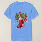 Santa Pitbull in kerstsok Pajama T-shirt (Design voorkant)