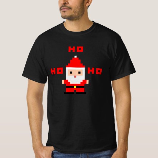 Santa Pixel Art 2 T-shirt (Voorkant)