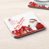 Santa Plastic onderzetters met kurkrug - set van 6 (Linkerzijde)