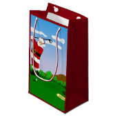 Santa Play Golf Klein Cadeauzakje (Voorkant Gekanteld)