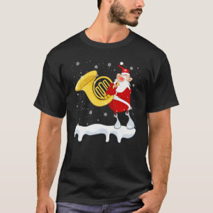 Santa Play Tuba Funny Santa Tuba Lover Christma T-shirt