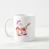 Santa Playing A B Guitar Xmas Christmas  Koffiemok (Links)
