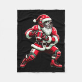 Santa Playing American Football Christmas Women Me Fleece Deken (Voorkant)