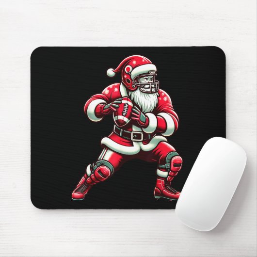 Santa Playing American Football Christmas Women Me Muismat (Met muis)
