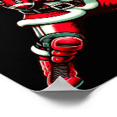 Santa Playing American Football Christmas Women Me Poster (Hoek)