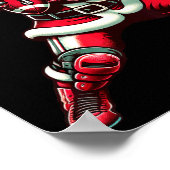 Santa Playing American Football Christmas Women Me Poster (Hoek)