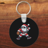 Santa Playing Baseball As Tcher Boys Kids Teens Ch Sleutelhanger (Voorkant)