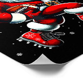 Santa Playing Football Men Boys Christmas Football Poster (Hoek)