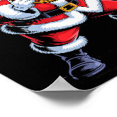 Santa Playing French Horn Funny Holiday Chrismas X Poster (Hoek)