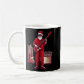 Santa Playing Guitar B Christmas Pajama Musician B Koffiemok (Links)