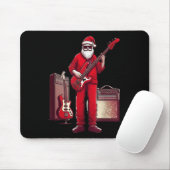 Santa Playing Guitar B Christmas Pajama Musician B Muismat (Met muis)